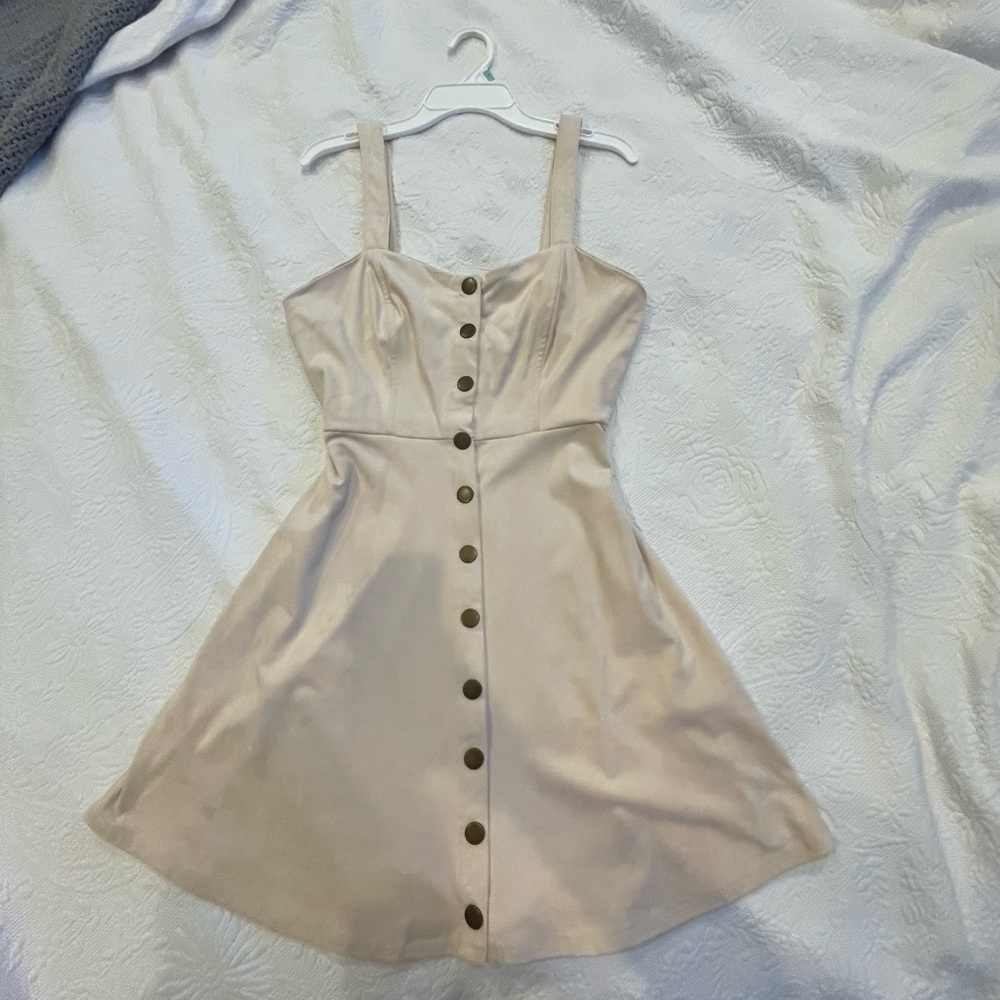 Elegant Cream Button-Down Dress
